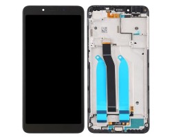 LCD kijelző Xiaomi Redmi 6A (érintőpanel, átvezető fóliával, előlap kerettel) fekete